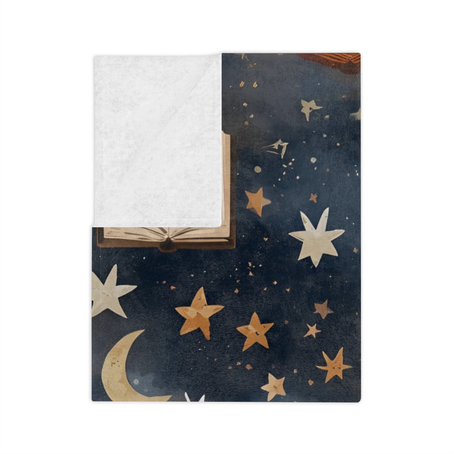 Celestial Soft Throw for Reading Nooks, Stargazing, Gift for Book Lovers