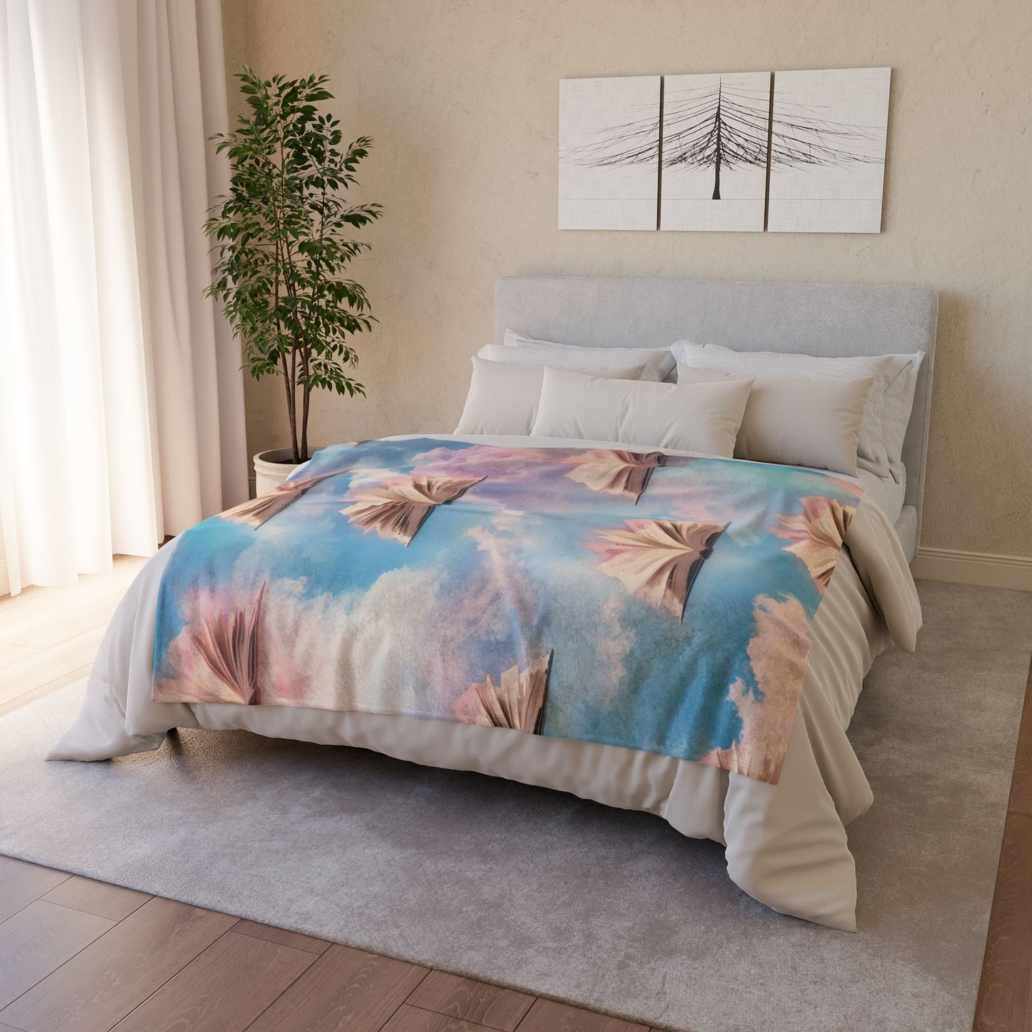 Dreamy Book-Themed Blanket