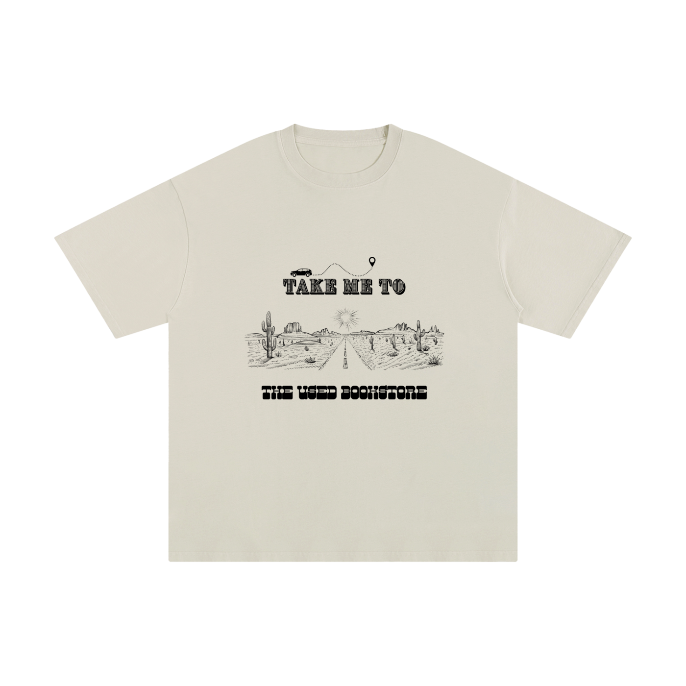 Bookstore ,Used books,Graphic tee,T-shirt,Tee shirt ,Road trip