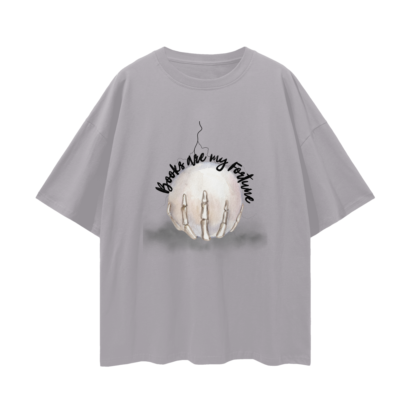 Halloween tees ,Graphic tshirt ,Crystal ball ,Books,Mystery ,Skull ,Fortune,Magic