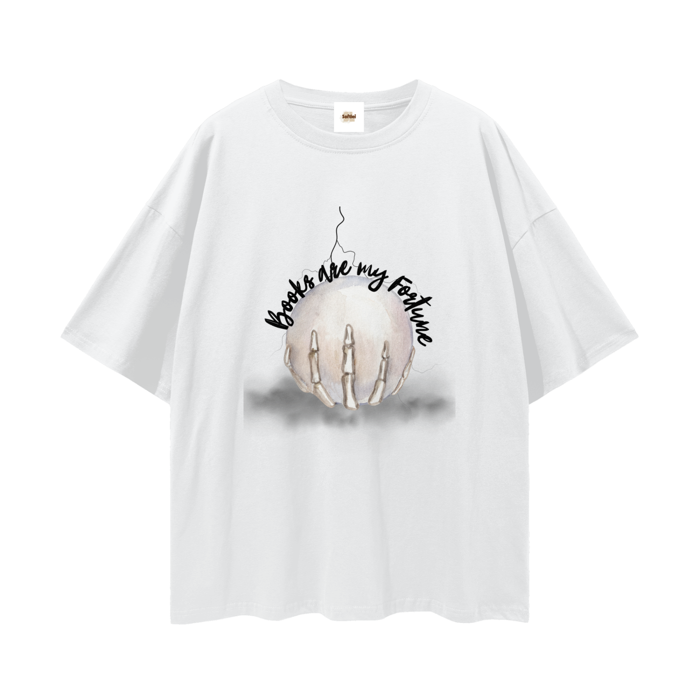 Halloween tees ,Graphic tshirt ,Crystal ball ,Books,Mystery ,Skull ,Fortune,Magic