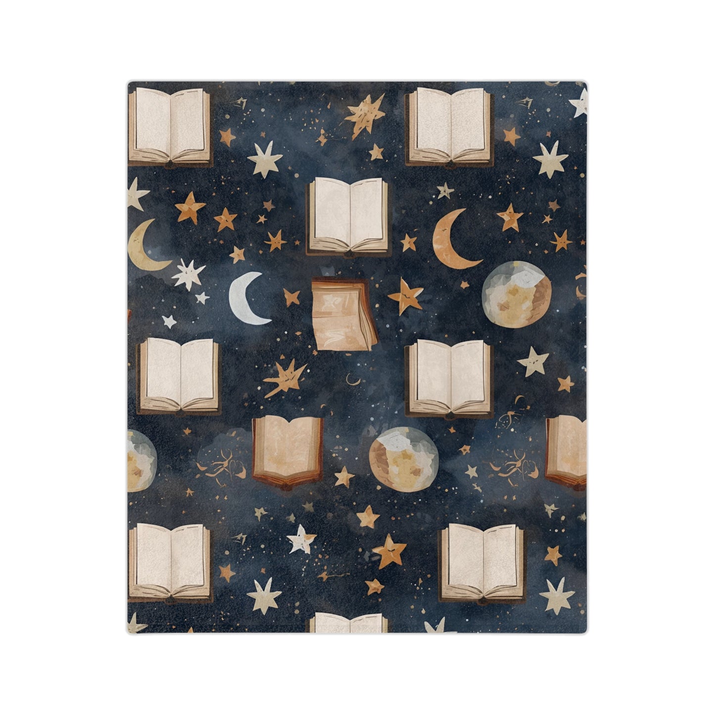 Celestial Soft Throw for Reading Nooks, Stargazing, Gift for Book Lovers