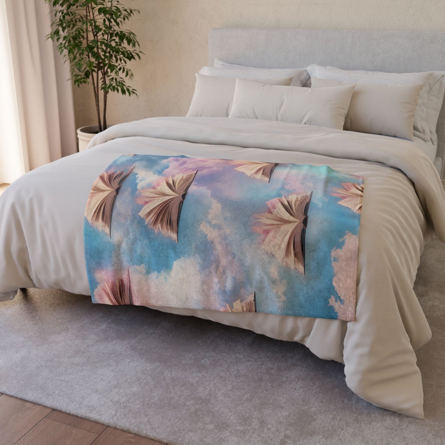 Dreamy Book-Themed Blanket