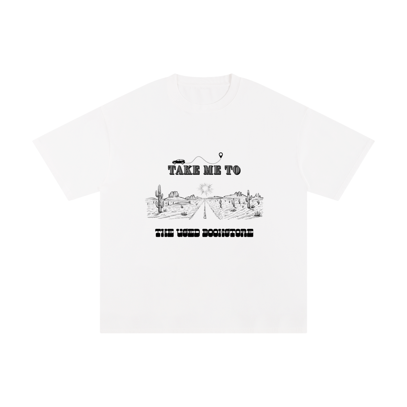 Bookstore ,Used books,Graphic tee,T-shirt,Tee shirt ,Road trip