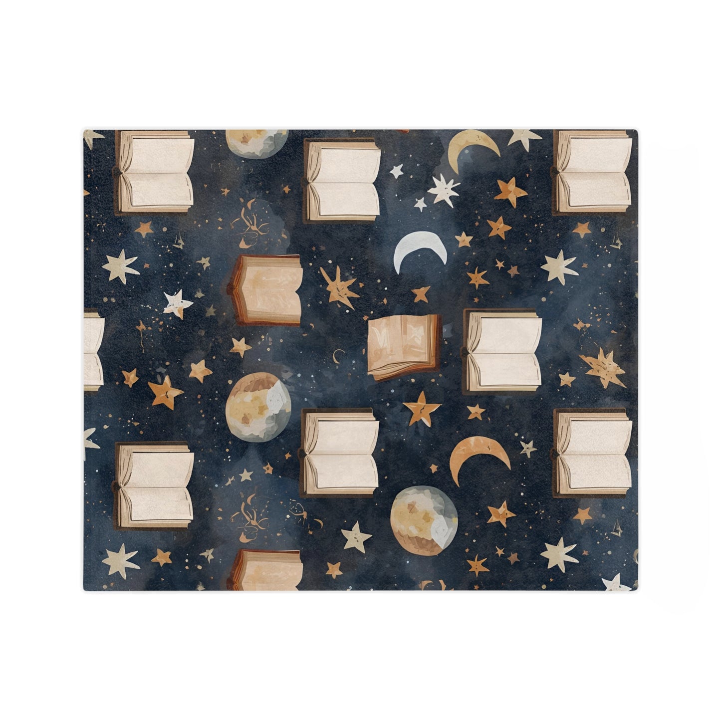 Celestial Soft Throw for Reading Nooks, Stargazing, Gift for Book Lovers