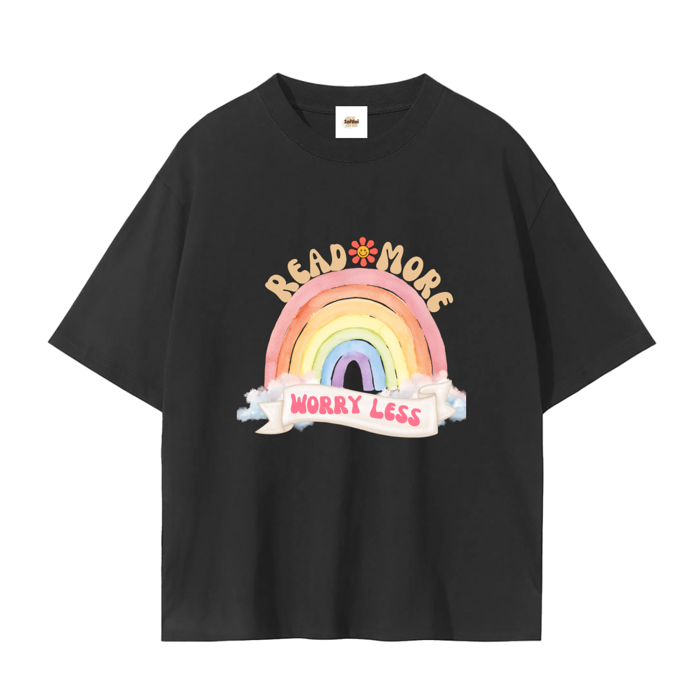 Read more,Graphic,Tee,Bookish,Book merch,Tee shirt,T-shirt,Graphictee,Worry less,Book lover