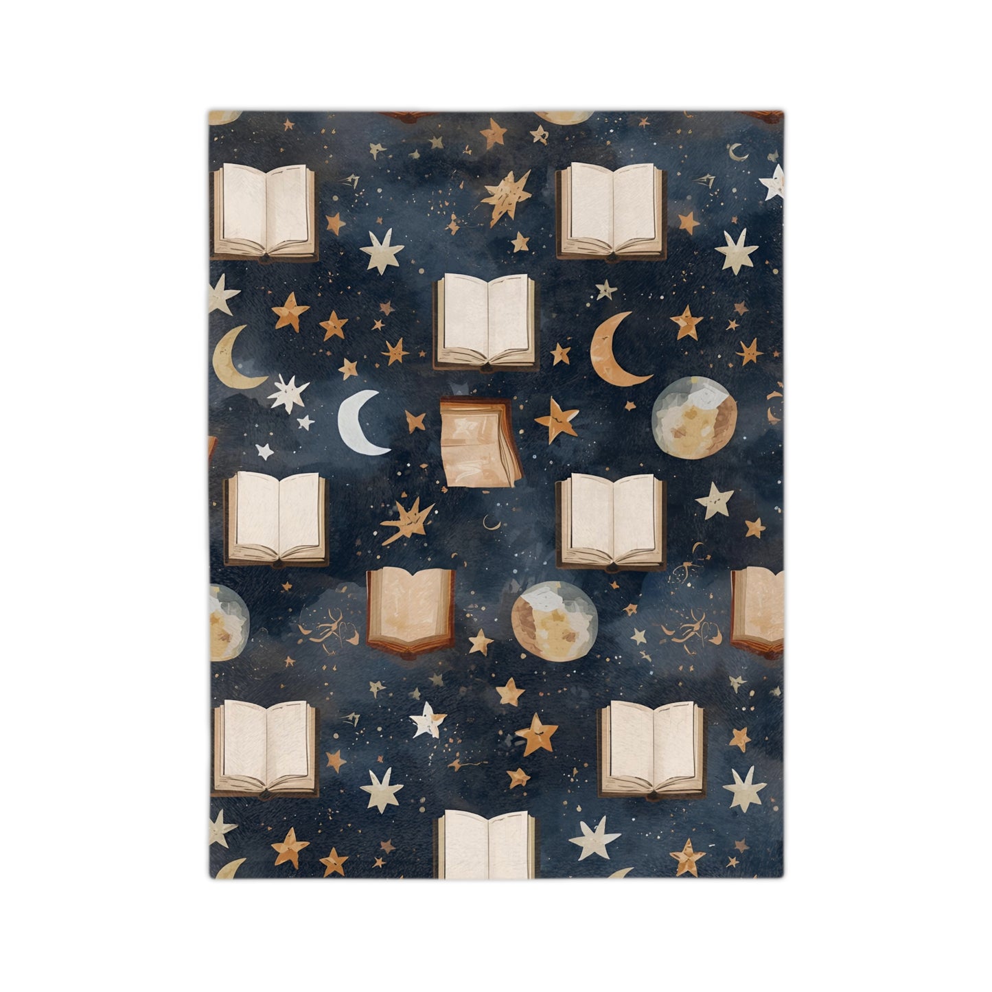 Celestial Soft Throw for Reading Nooks, Stargazing, Gift for Book Lovers
