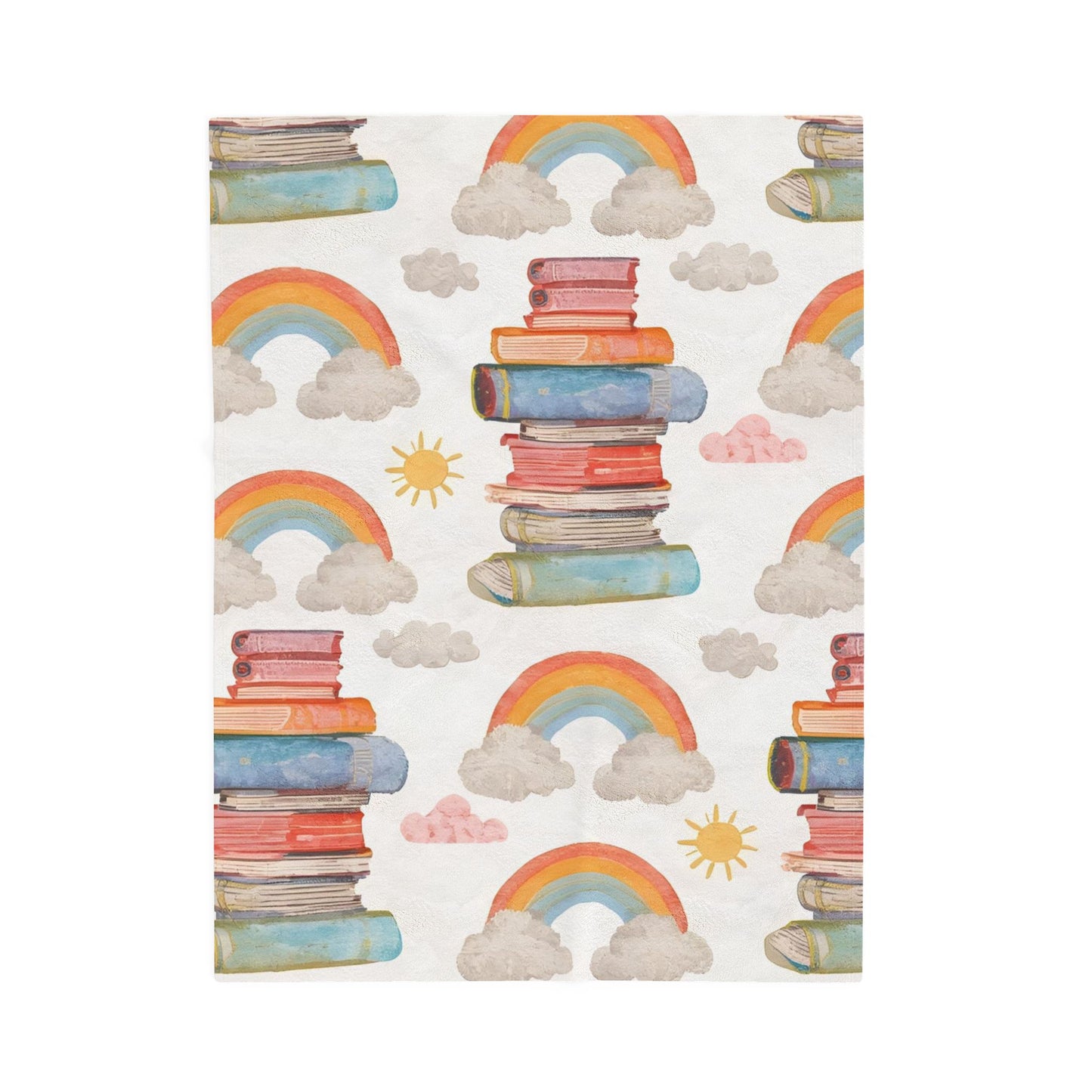 Cozy Rainbow Booklover Blanket