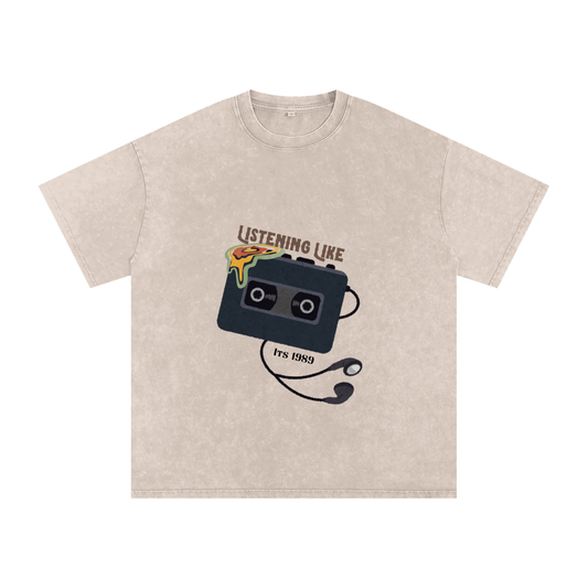 Audio,Graphic tee,Acid wash Tee,T-shirt ,Tee shirt 